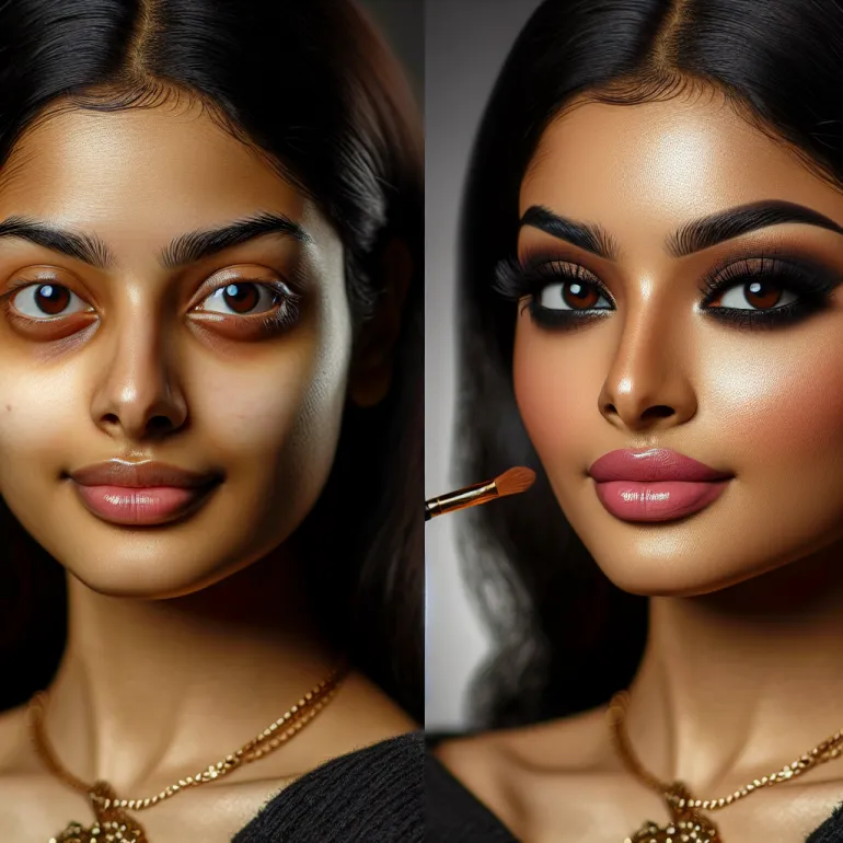 Девушка с макияжем и без: Влияние на восприятие и самооценку